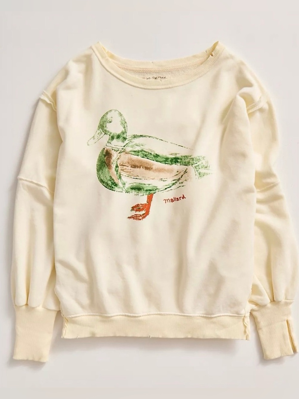 We The Free Camden Graphic Sweatshirt Mallard Combo 🦆🔥 free people - Picture 11 of 16